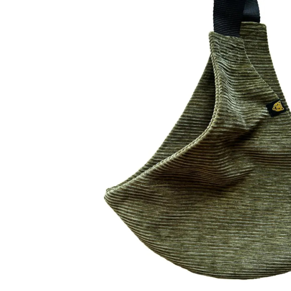 Porte bébé enfant en velours côtelé Olive Rib