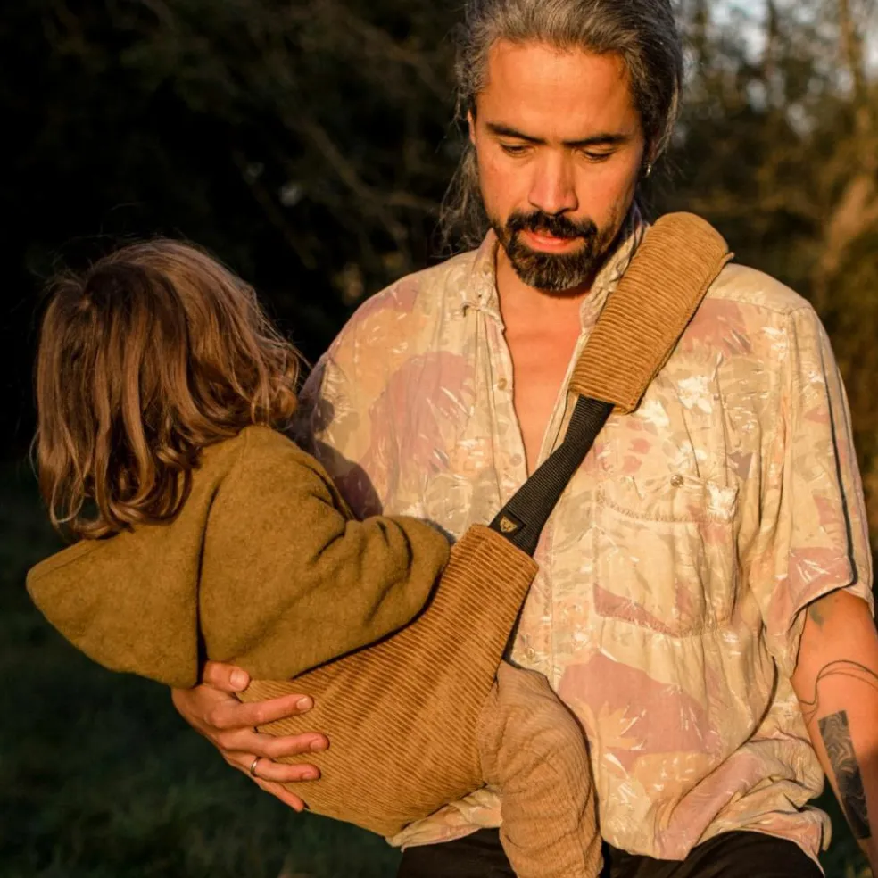 Porte bébé enfant en velours côtelé Gold Rib