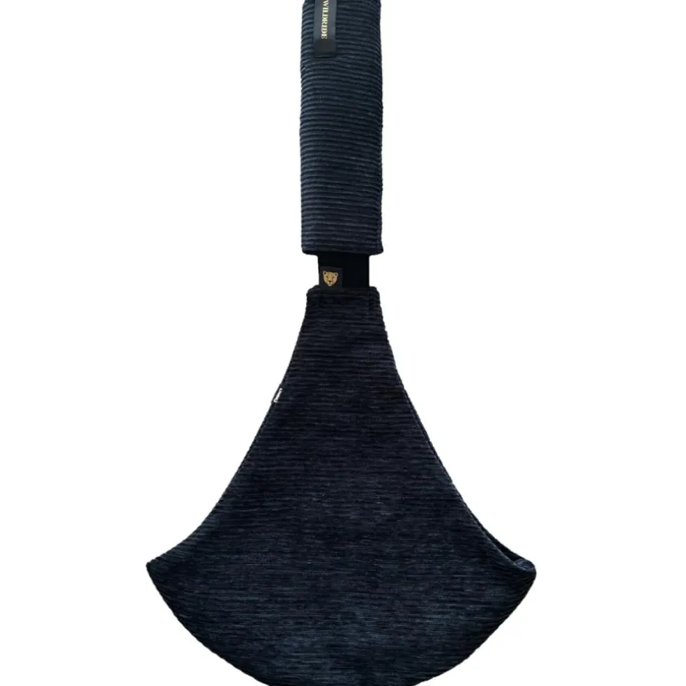 Porte bébé enfant en velours côtelé Black Rib