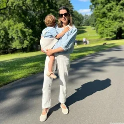 Porte bébé enfant en velours côtelé Cream Rib