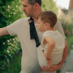 Porte bébé enfant en velours côtelé Cream Rib