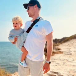 Porte bébé enfant Light Denim Stripe