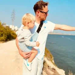 Porte bébé enfant Light Denim Stripe