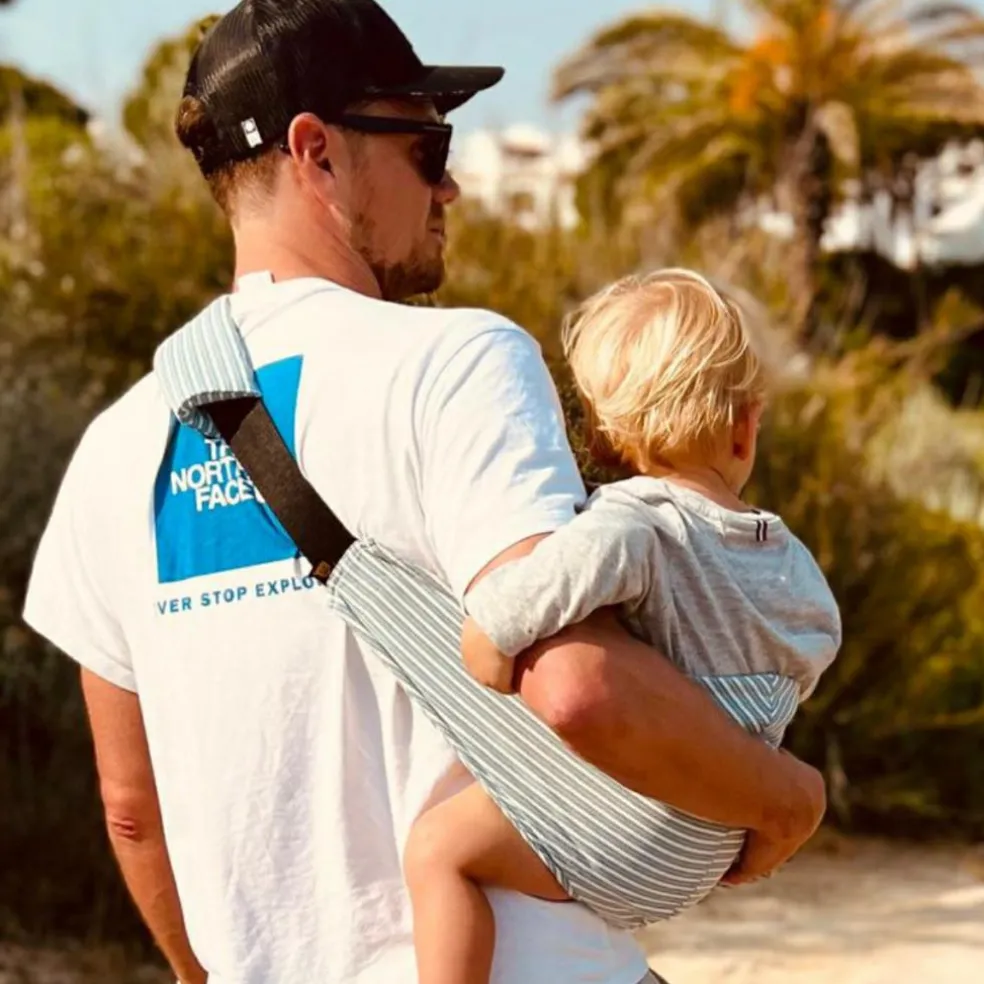 Porte bébé enfant Light Denim Stripe