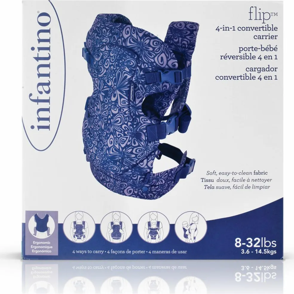 Porte bébé Flip 4 en 1 Navy Floral