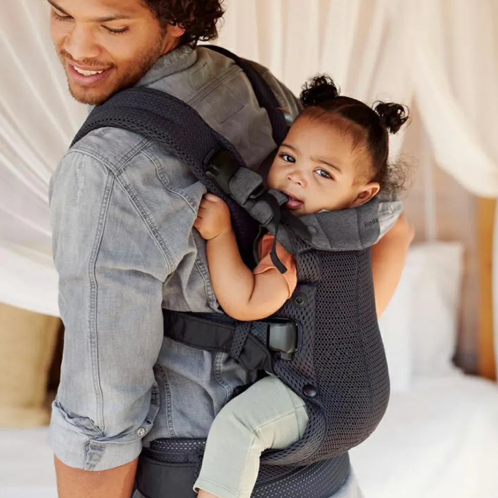 Porte bébé Harmony tissu Mesh 3D gris anthracite