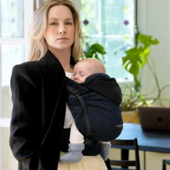 Porte bébé HoodieCarrier 2 Bleu Moelleux