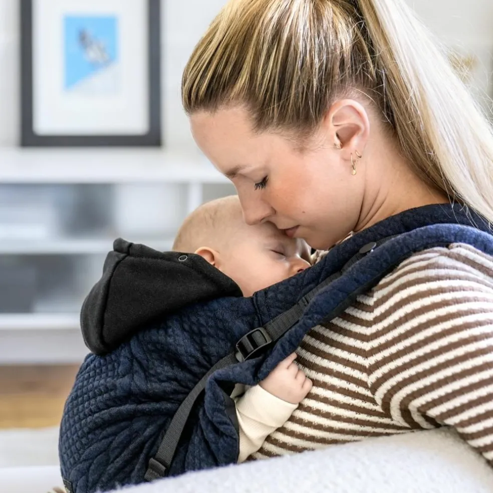 Porte bébé HoodieCarrier 2 Bleu Moelleux