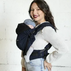 Porte bébé HoodieCarrier 2 Bleu Moelleux