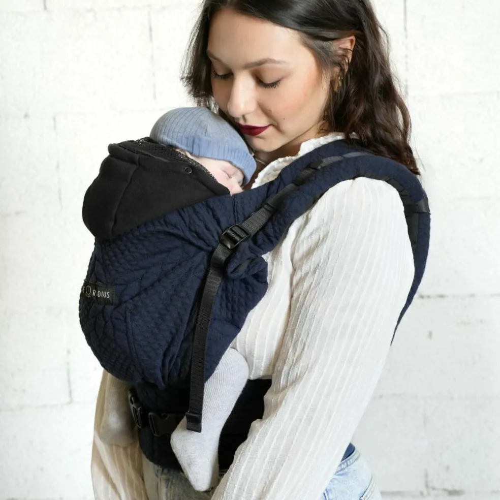 Porte bébé HoodieCarrier 2 Bleu Moelleux