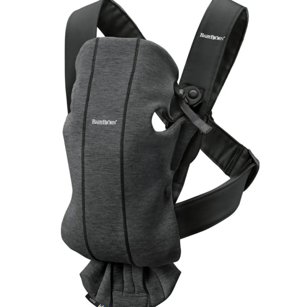 Porte bébé Mini Jersey 3D gris charbon