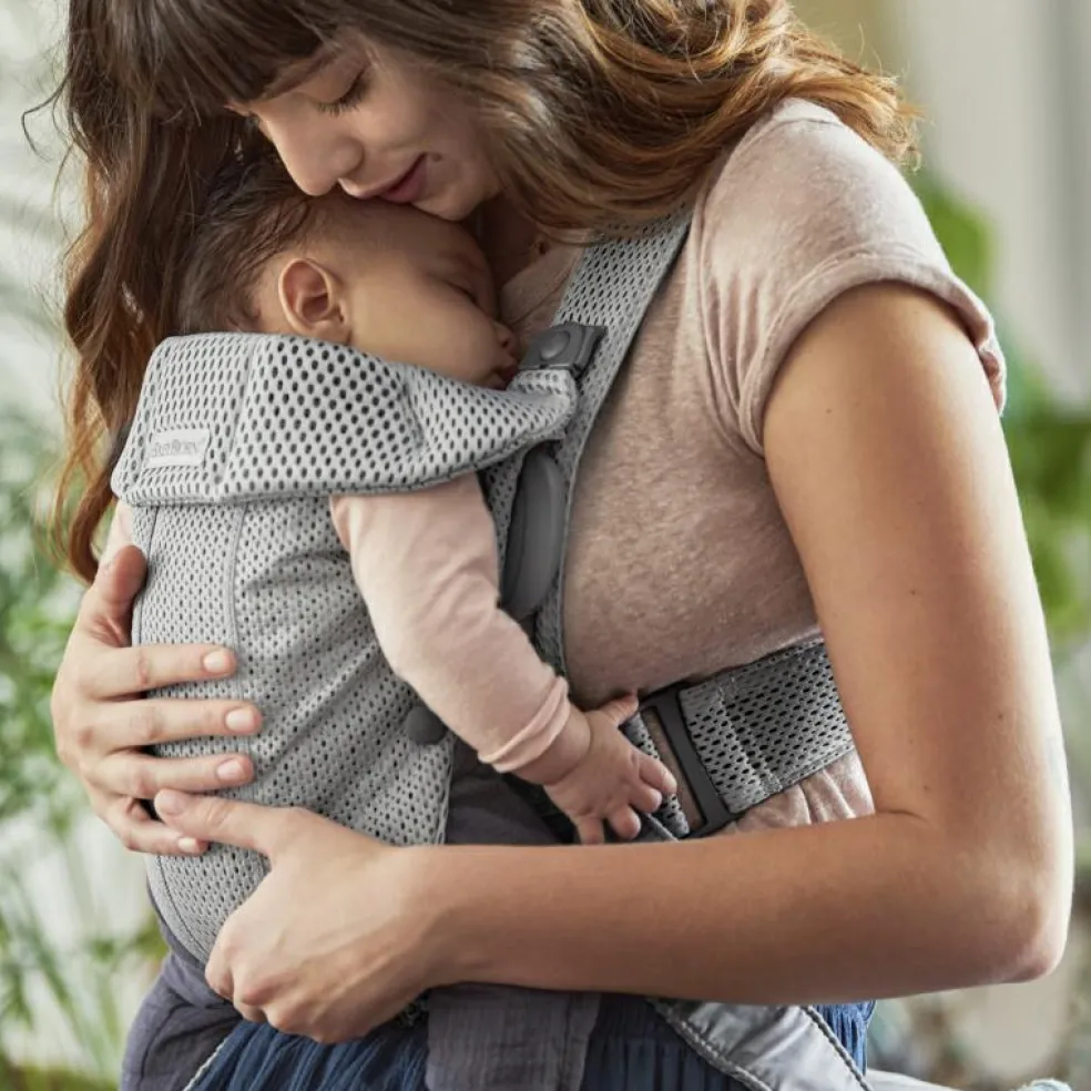 Porte bébé Mini tissu Mesh 3D gris