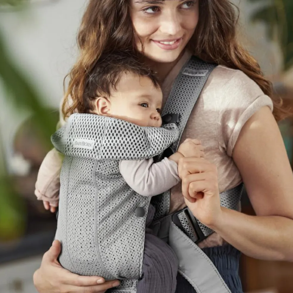 Porte bébé Mini tissu Mesh 3D gris