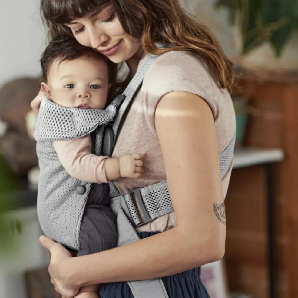 Porte bébé Mini tissu Mesh 3D gris