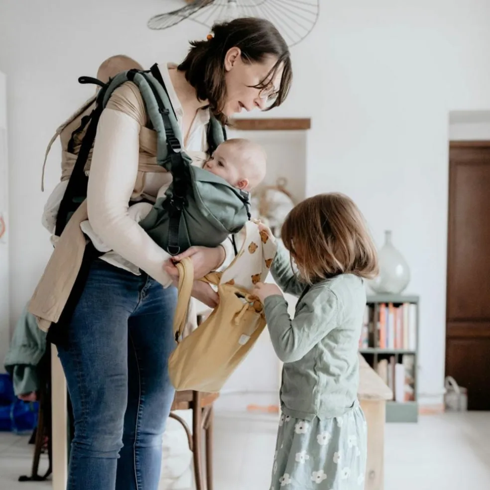 Porte bébé Néo+ Eucalyptus préformé by Néobulle V2