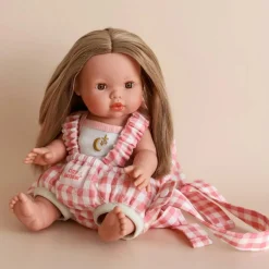 Porte bébé pour poupée Vichy Rose