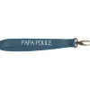 Porte clés court bleu pétrole (personnalisable)