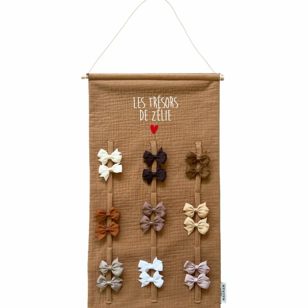 Porte-barrettes Gaze Camel (personnalisable)