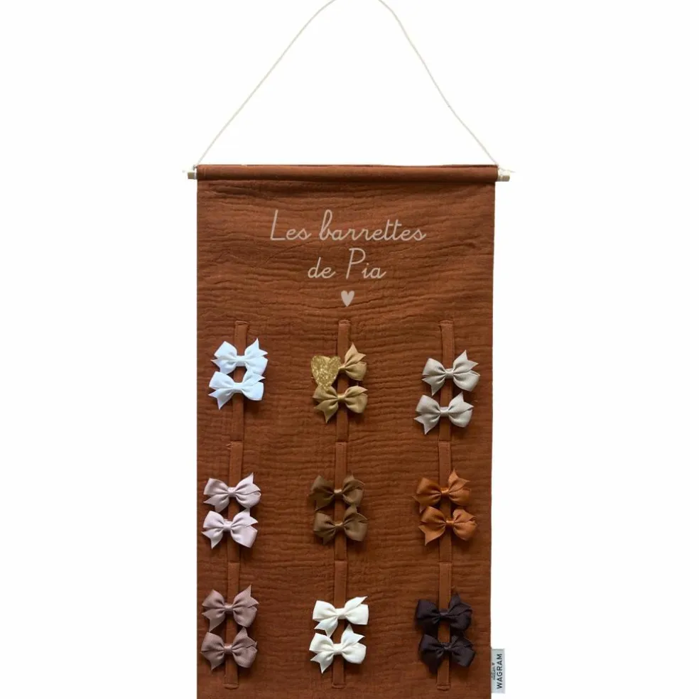 Porte-barrettes Gaze Caramel (personnalisable)