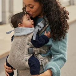 Porte-bébé Harmony 3D Mesh gris beige