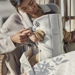 Porte-bébé Mini en jersey 3D beige clair