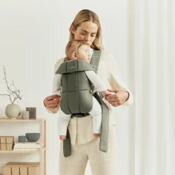 Porte-bébé Mini Tissé vert foncé