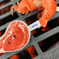 Porte-clé peluche Barbecue Côtelette (8 cm)