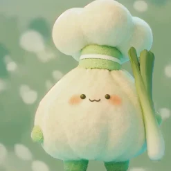 Porte-clé peluche Veggies Ail (15 cm)