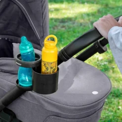 Porte-gobelet et porte-snack pour poussette