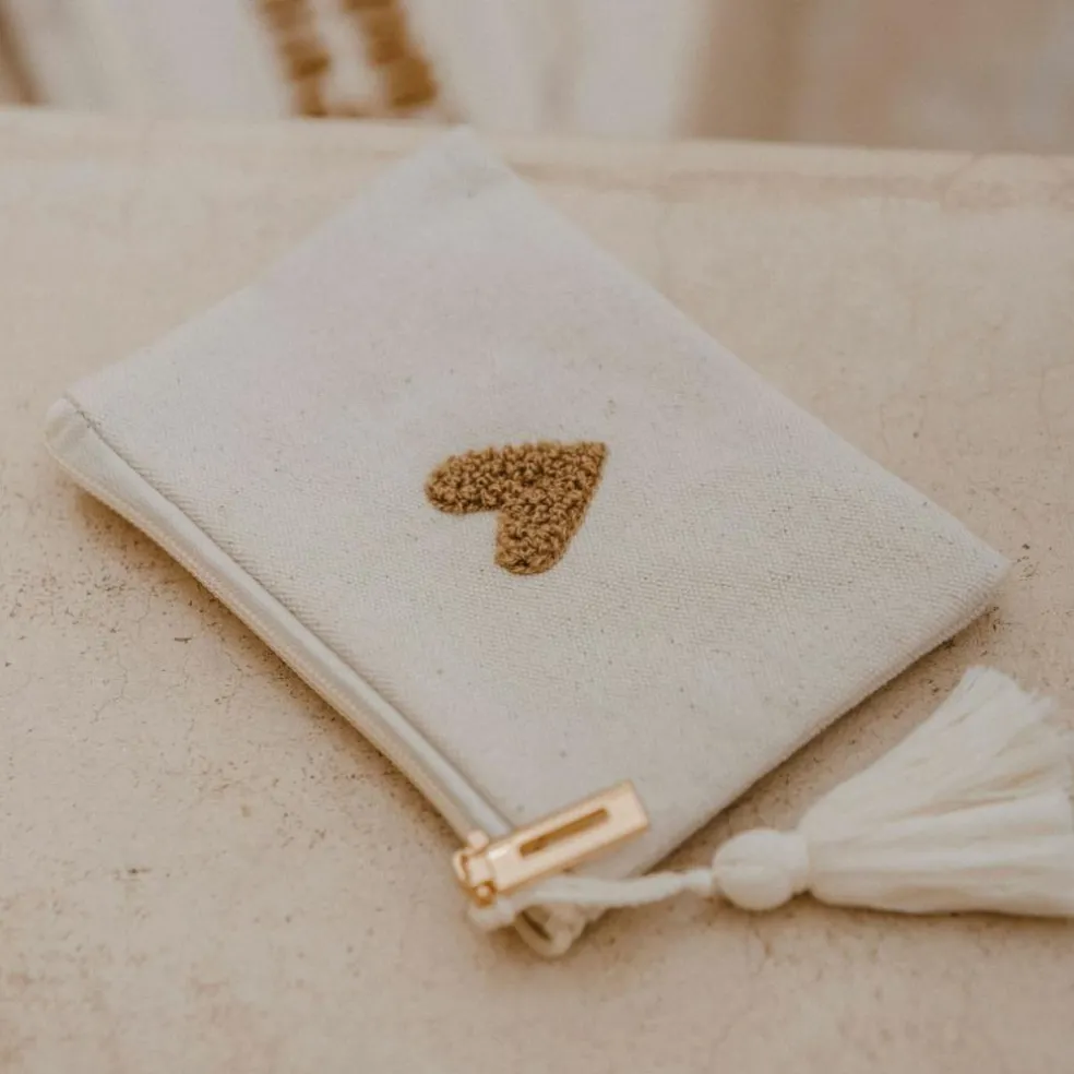 Porte-monnaie Love beige