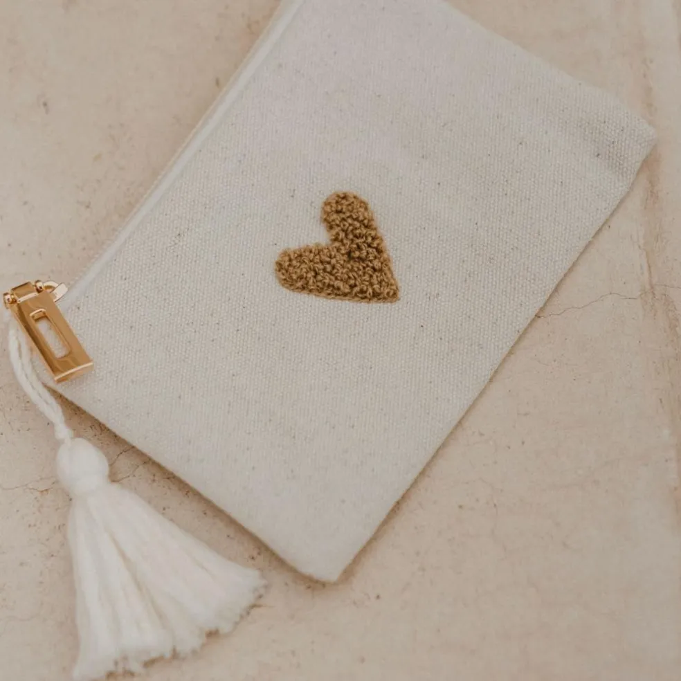 Porte-monnaie Love beige