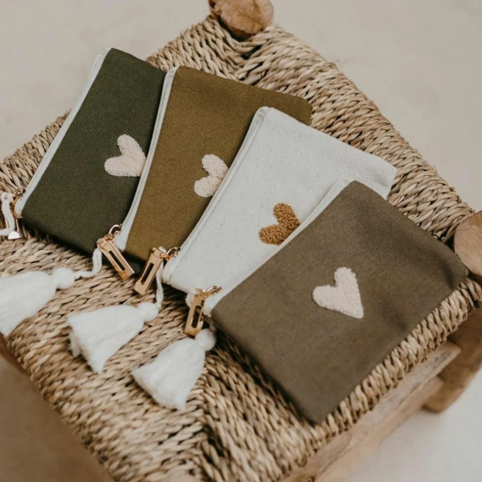 Porte-monnaie Love beige