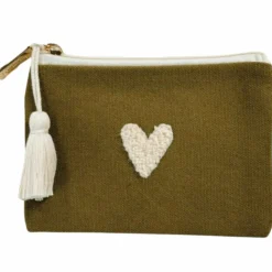 Porte-monnaie Love olive
