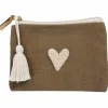 Porte-monnaie Love taupe