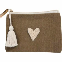Porte-monnaie Love taupe