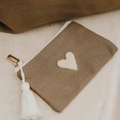 Porte-monnaie Love taupe