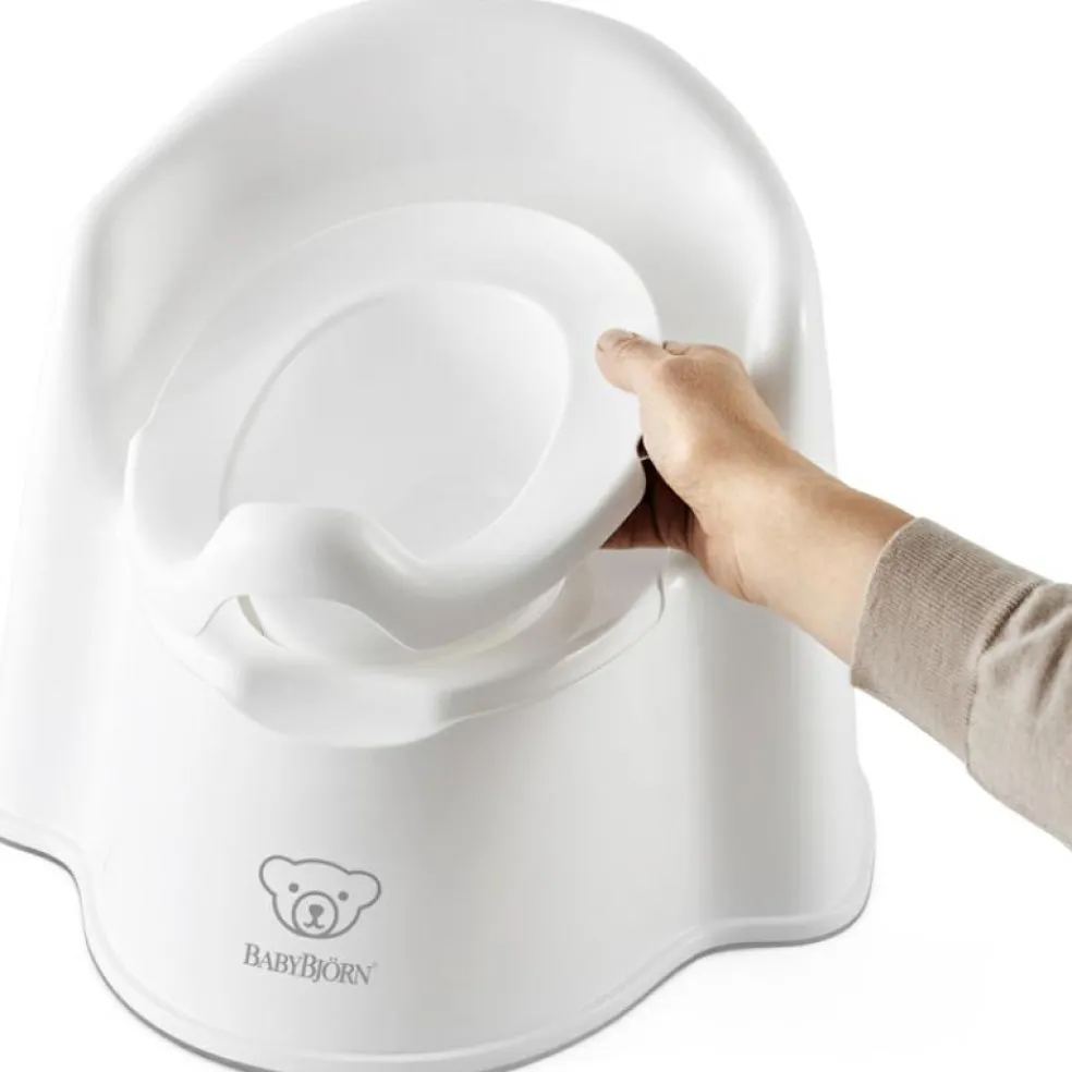 Pot bébé fauteuil blanc et gris