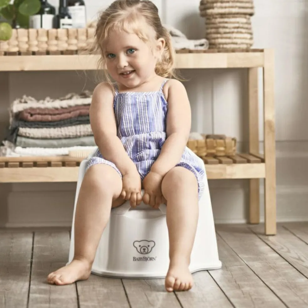 Pot bébé fauteuil blanc et gris