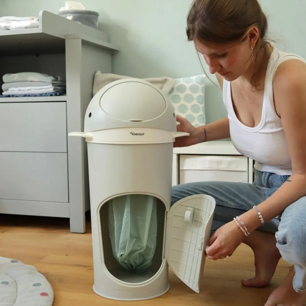 Poubelle à couches Baleine Gris clair