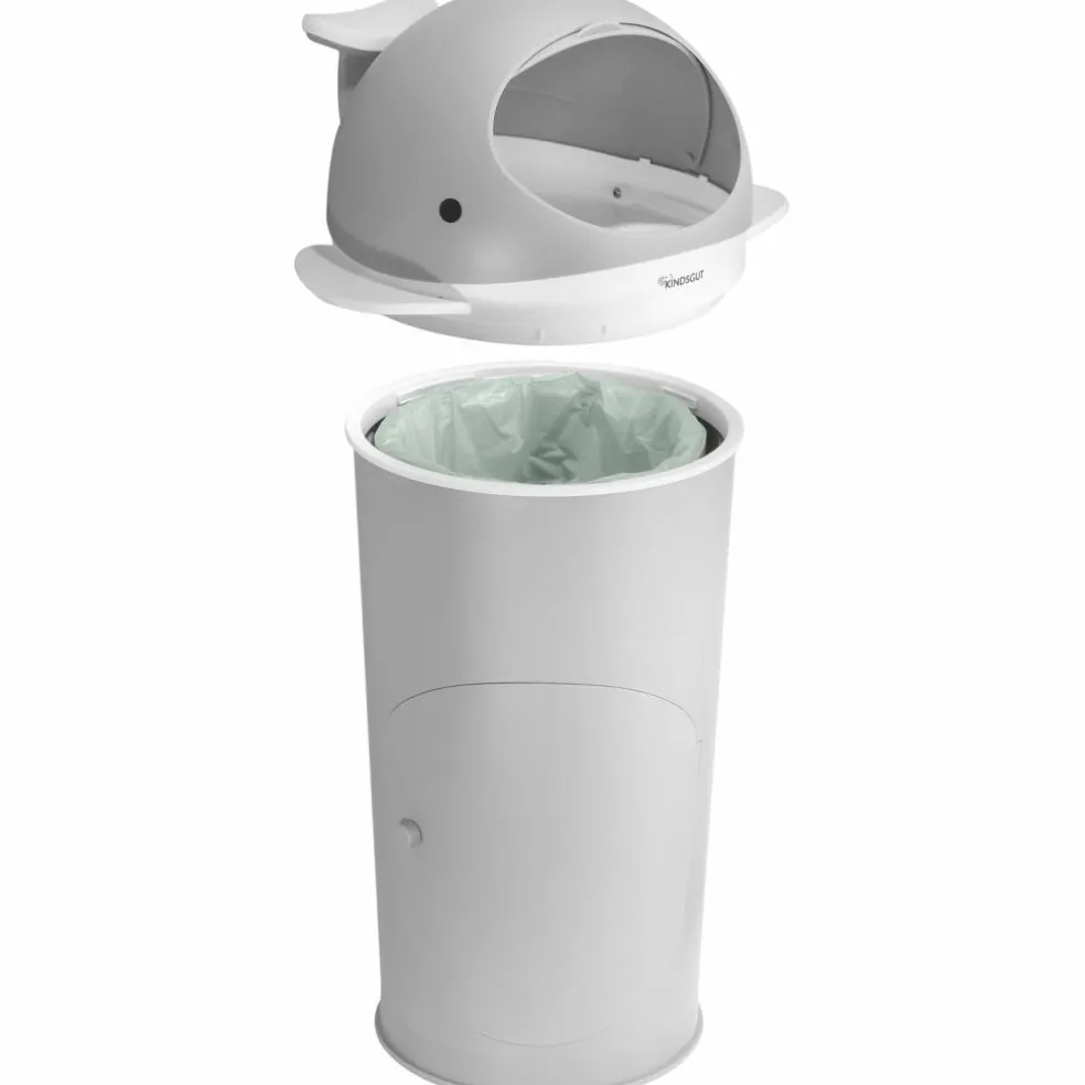 Poubelle à couches Baleine Gris clair