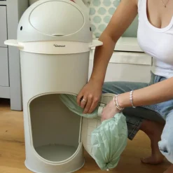 Poubelle à couches Baleine Gris clair