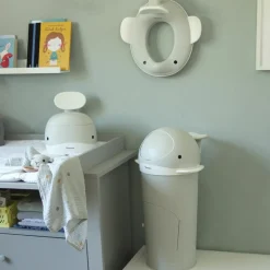 Poubelle à couches Baleine Gris clair