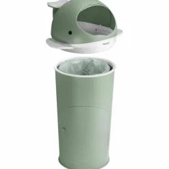 Poubelle à couches Baleine Pistache