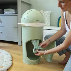 Poubelle à couches Baleine Pistache