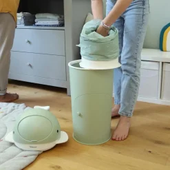 Poubelle à couches Baleine Pistache