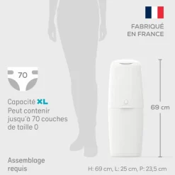 Poubelle à couches Classic XL avec 1 recharge