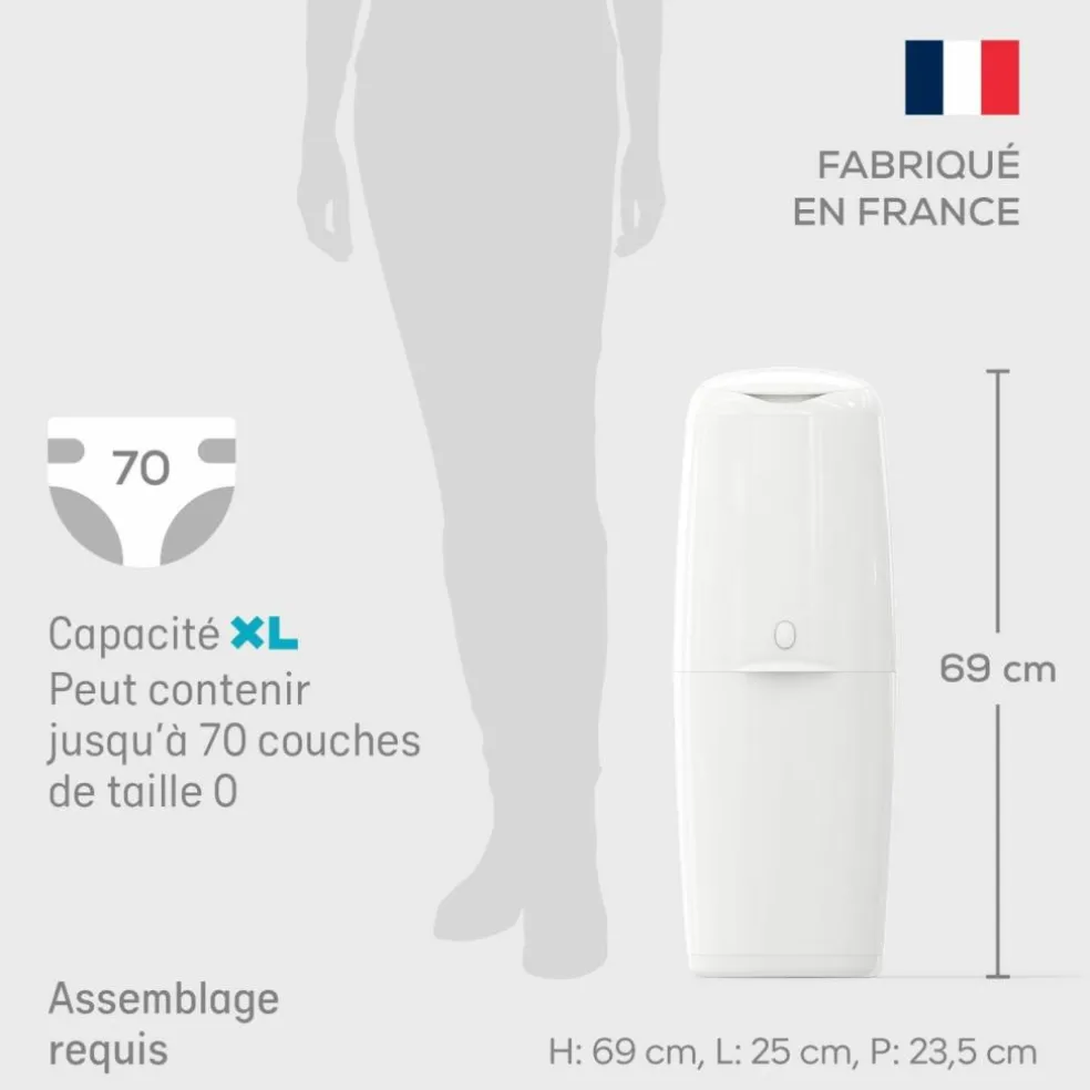 Poubelle à couches Classic XL avec 1 recharge