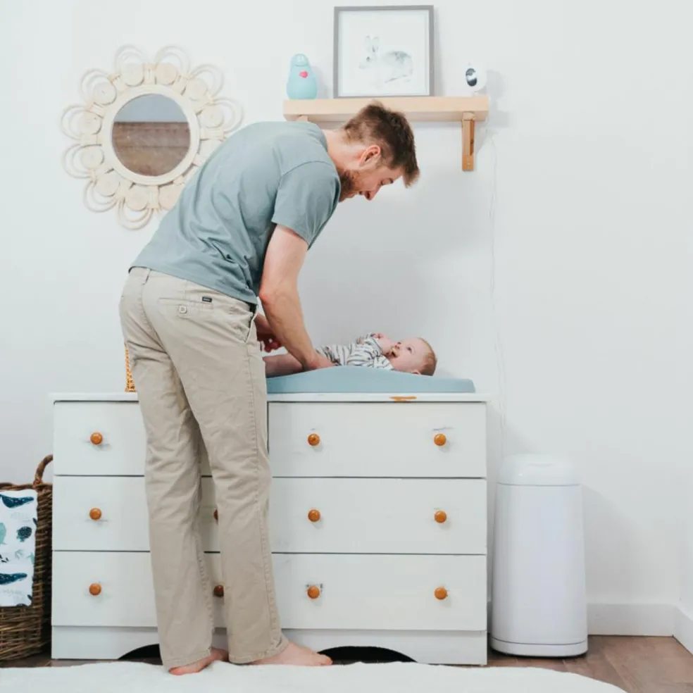 Poubelle à couches Dress up blanc laqué