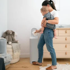 Poubelle à couches Platinium Grise