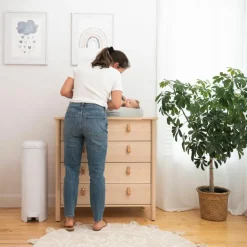 Poubelle à couches Platinium Blanche